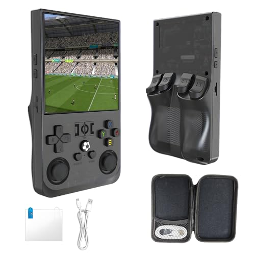 BEAUYWL R36MAX Retro Handheld Game Console 4-Inch HD Screen Portable Save/Load Function Open Source Linux System Supports Multiplatform Games for Adults/Travel Gift