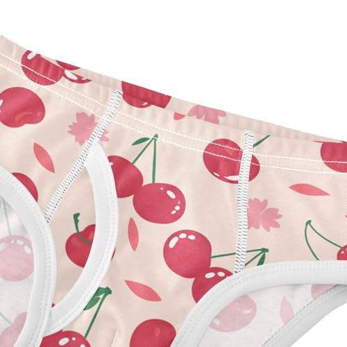 Red Lips Cherry Little Boys Cotton Kids Underwear Breathable Undies4