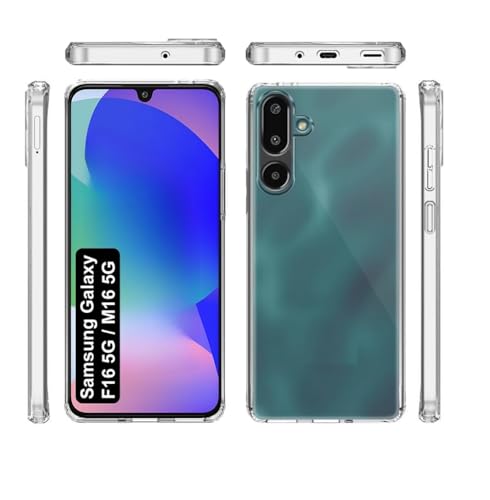 Image of COVERBLACK Flexible Rubber Case Back Cover for Compatible Model with Samsung M16 5G / F16 5G - Transparent