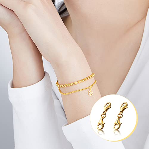 Fermoirs mousquetons double griffe dorés pour rallonger vos colliers et réparer vos bijoux - 8