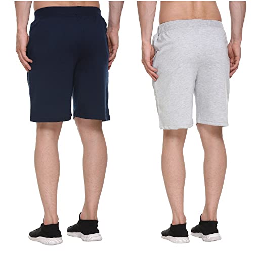 Image of Men's Cotton Sports Shorts with Zipper Pocket (Pack of 2)