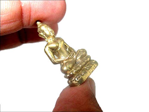 HiJet Mässing Buddha Mässing Mediterande Buddha Zen Divine Helig Pious Metafysiska Esoteriska munkar Tibet Nepal Reiki Buddhism Religiös Dekor Handgjord Mässing Antik Look Shakyamuni Skulptur Figur