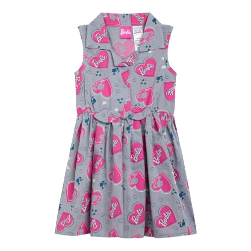 Barbie Girls Chambray Dress Toddler to Big Kid Sizes (2T - 14-16)