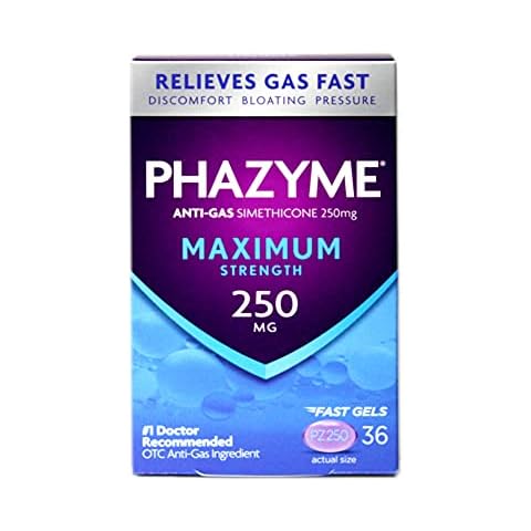 Phazyme Maximum Strength 250mg Anti-Gas Simethicone Soft Gels 36 ea Cover