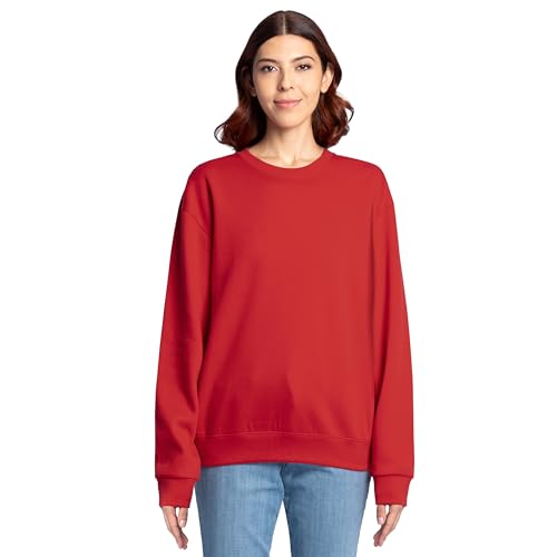 Fruit of the Loom Men's Eversoft Fleece Sweatshirts & Hoodies, Sweatshirt-Red, Medium - image 4