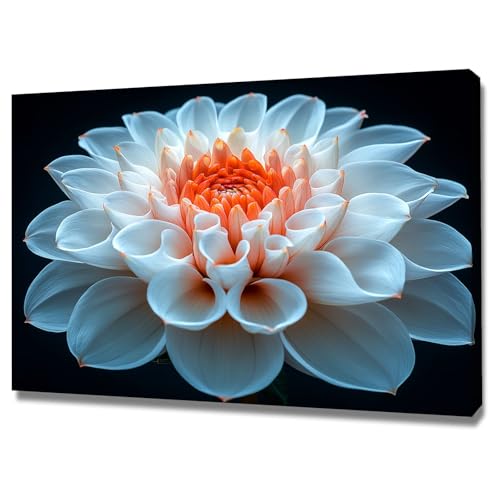 Peinture décorative sur toile haut de gamme tableau de fleurs blanc 30x45cm