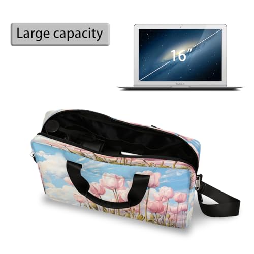 Bolso para portátil Watercolor Tulip 16 pulgadas miniatura 4