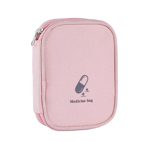 JUYAXIN Bolsa de primeros auxilios de viaje, bolsa vacía de almacenamiento de medicamentos con múltiples compartimentos, pequeñas bolsas de primeros auxilios con cremallera, b, Mass Beauty