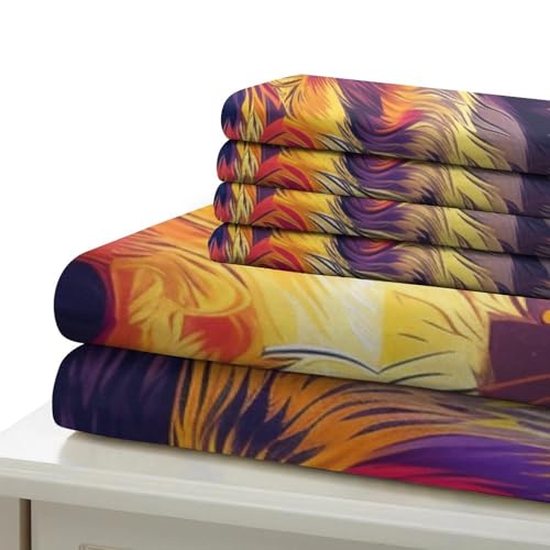 Parure de lit loup anti-transpiration en microfibre douce housse 140x200 - 6
