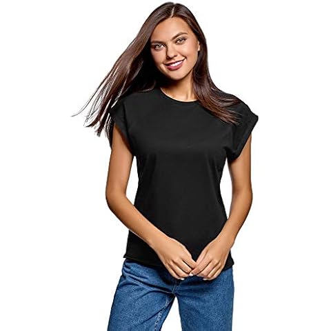 oodji Ultra Mujer Camiseta Básica Cover