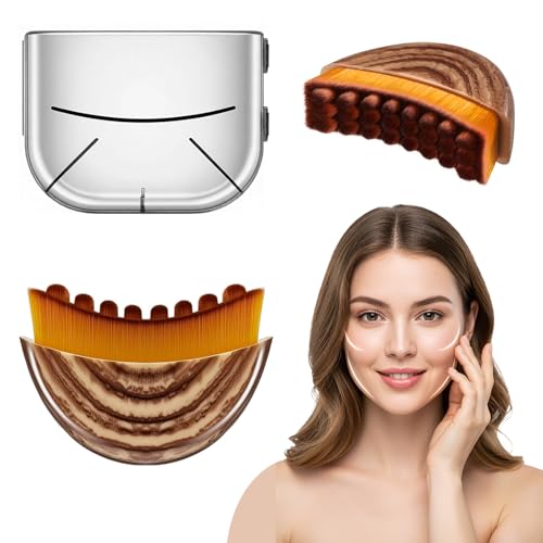 Cepillo Facial de Contorno Linfático, para escultura de barbilla y mandíbula, cepillo facial en seco, masajeador de drenaje linfático, se adapta a la piel, diseño ergonómico preciso