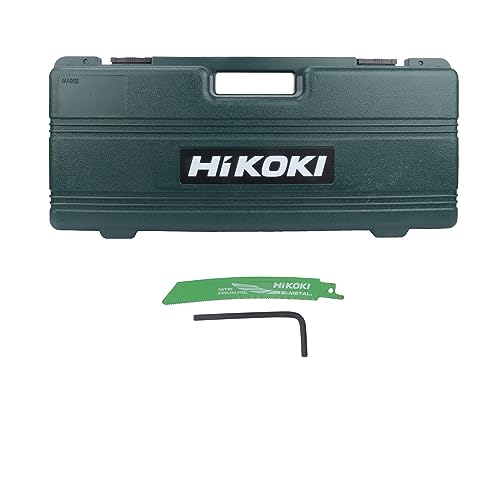 Image of HIKOKI CR13V2S9Z Corded Electric Reciprocating Saw With High Cutting Speed With Heavy-Duty Motor 1010W, 2800 Spm, 29 Mm, Variable Speed, Speed Selection, 3.3 Kg, Blade, Wrench, Carrying Case Included