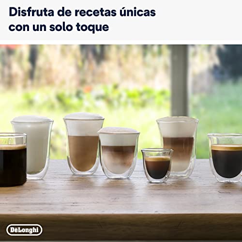 De'Longhi Dinamica Plus ECAM 370.70.B Máquina de Café Automática con Sistema de Leche LatteCrema, Cappuccino y Espresso, Pantalla Táctil en Color TFT de 3,5' y Control Mediante App, Color Negro