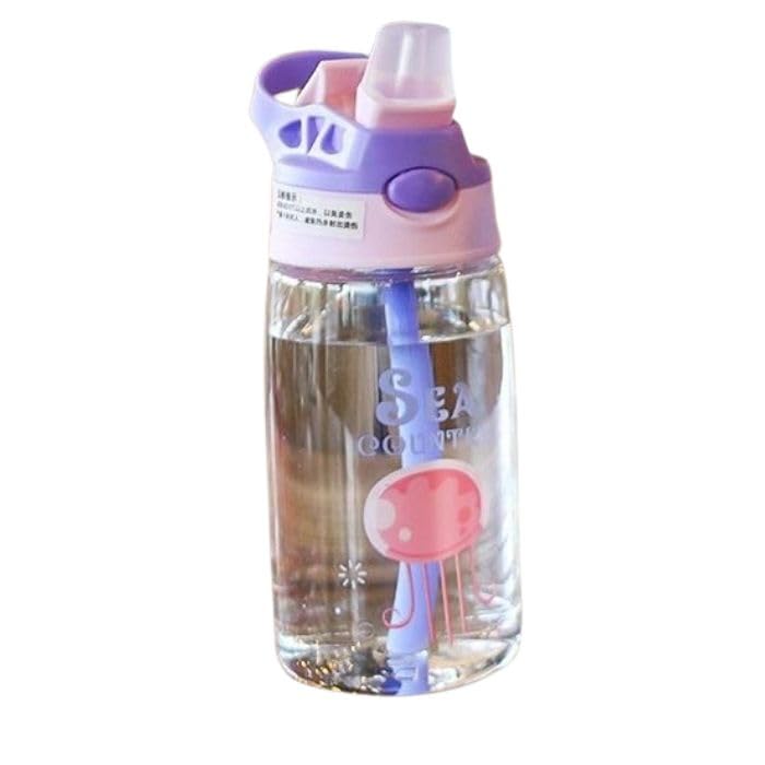 Frost&Hot Sipper Water Bottle for Kids | Sipper Water Bottle With Straw & Cartoon Design | Anti-Leak School Water Bottle Cartoon Kids Hot - Cold Water Bottle for Kids (480 ML) (Purple) (B0D5BJ4G38) Amazon Price History, Amazon Price Tracker