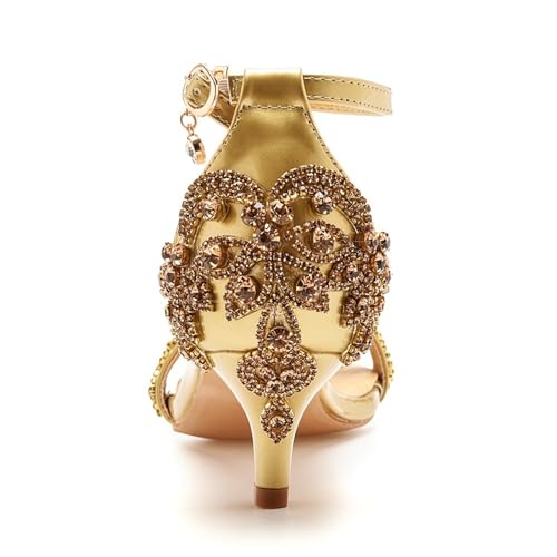 Women's Rhinestone Sparkly Stilettos Sandals Open Toe Slingback Heels Party Wedding Shoes2