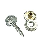 WORLD 9.99 MALL 60 Pieces Fastener Screw Snaps, Marine Grade Boat Canvas Furniture Tents Leather Stainless Steel Snaps 3/8