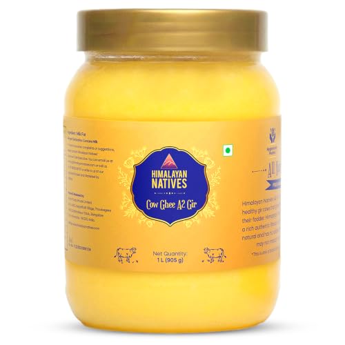 Image of Himalayan Natives A2 Gir Cow Ghee 1000 ml | 100% Pure and Natural | Grass-Fed Desi A2 Gir Cow Ghee | Helps Boost Immunity | Authentic Flavor and Natural Aroma