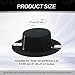 XINGZI Unisex Classic Black Fashion Fedora Flat Hat Elegant Jazz Hats Wide Brim Church Derby Cap for Wedding Party Talent Show Performance