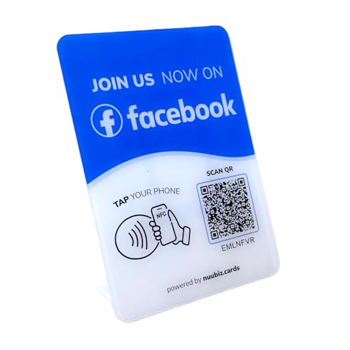 NUUBIZ Social Media QR Code NFC Stand for Facebook –