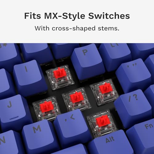 Image of GLORIOUS Gaming - GPBT Basics (PBT Keycaps), Mana Blue, No Fade Dye-Sublimated, for Custom Mechanical Keyboards, Fits 100%, 75% 65% 60%, Fits ANSI & ISO, Supports Windows & macOS - English (US)