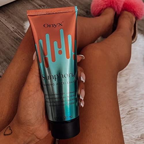 Onyx Sunphoria Tanning Accelerator Outdoor & Indoor - Tanning Lotion With No Bronzer - Fast-Absorbing Formula - Suntan Lotion With Extreme Hydration Blend And Fruit Extracts For Moisturizing Skin #TOP5