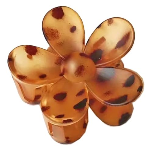 Cute Flower Claw Clip Hair Clips For Women.non-Slip Matte Large Claw Clips For Thick Hair,Medium Hair Claw Clips For Thin Hair,Hair Claws Jaw Clips For Hair(1Ct Flower Clips For Hair,Leopard Hair Clip) #TOP17