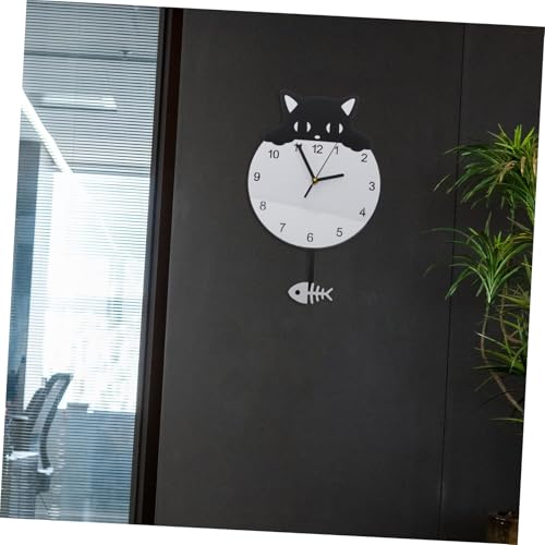 Horloge murale chaton silencieuse en acrylique pour stopper le bruit - 6