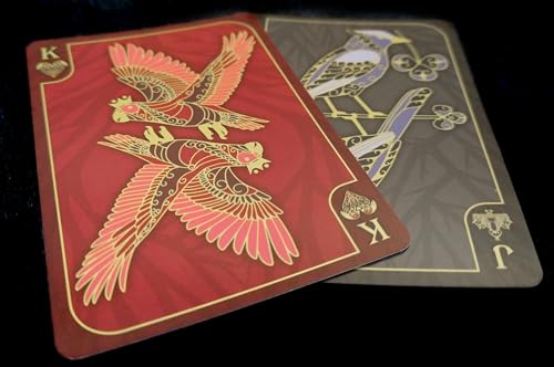 Celestial Wings: Baraja de Cartas con Diseño de Pájaros Elegantes miniatura 3