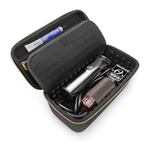 CASEMATIX Hair Clipper Barber Case Holds Clippers, Hair Buzzers, Trimmers , T Finisher Liner - Travel Case For Clippers , Stylist and Hair Cutting Supplies Cover