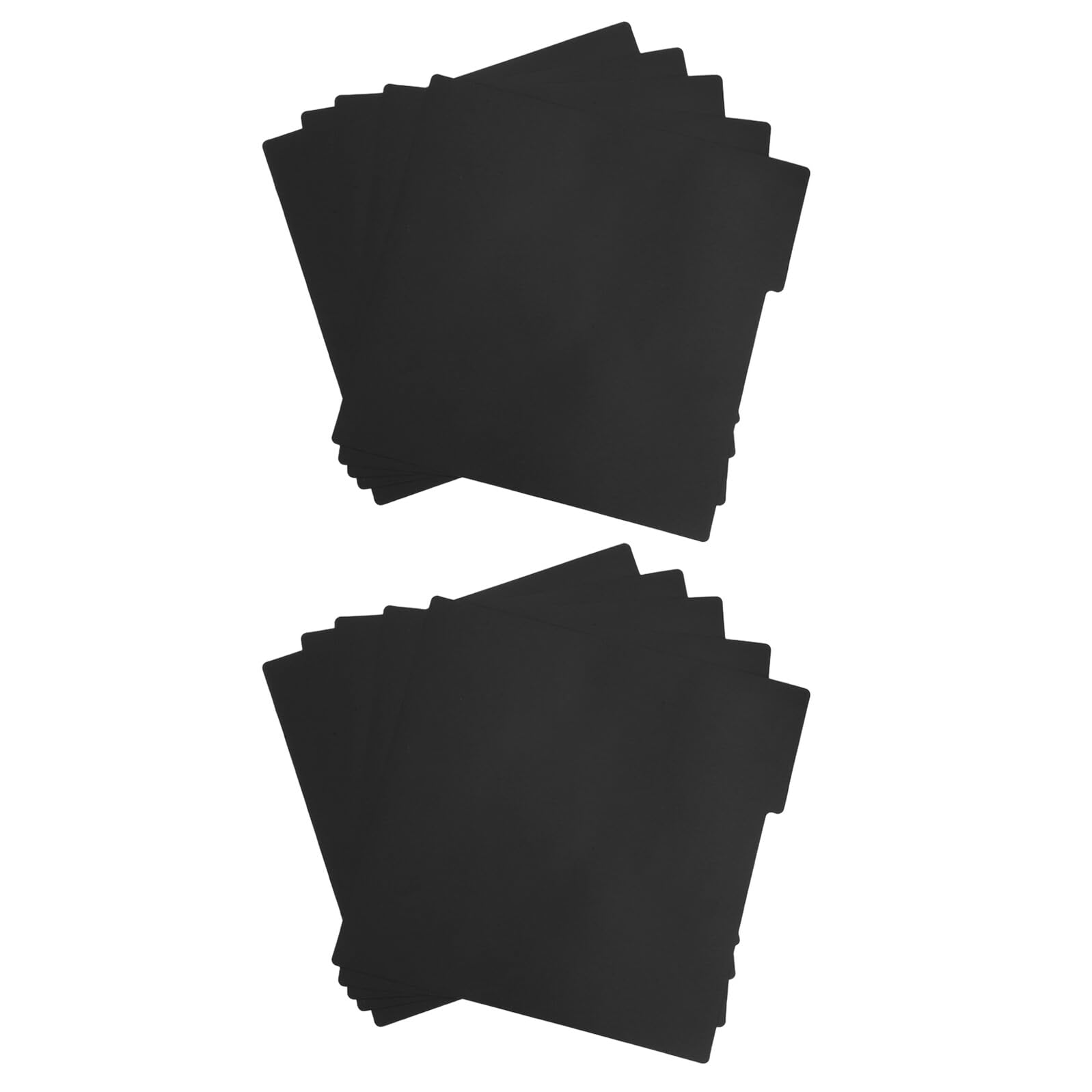 Separatore per Dischi in Vinile Nero 10 Pezzi Plastico con Tab | Etichette Vuote per Classificazione, Organizzazione per Scaffale e Sala Audio, Formato 12, 9x12, 5 Pollici