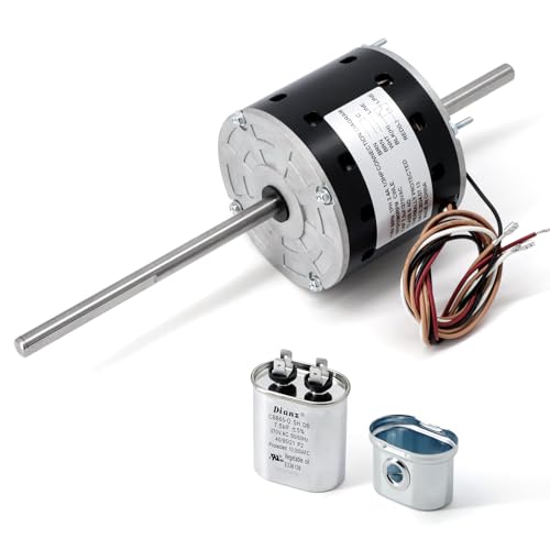 Image of Criditpid D1092 RV Air Condenser Blower Motor with Capacitor Replacement for Fasco D1092 7184-0156 1468-3069 Coleman Mach RV AC Fan Motor, 1 /3 HP, 1675 RPM Motor Fan Replaces Broad-Ocean Y6L457D01L