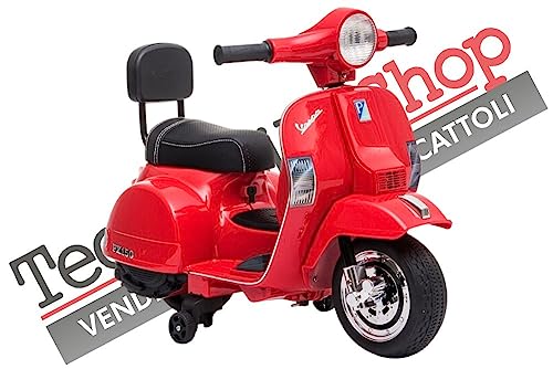 Moto Elettrica per Bambini Piaggio Mini Vespa Small PX 6V - Mp3 - USB - Suoni - Luci Led (Rosso) - 2