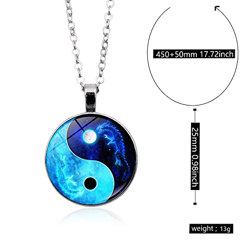 Yin Yang Pendant Necklace Chinese Philosophy Taoist Symbol Talisman Taichi Yoga Stainless Steel Charm Pendant Necklace Necklace for Women Men Valentines Birthday Thanksgiving Christmas4