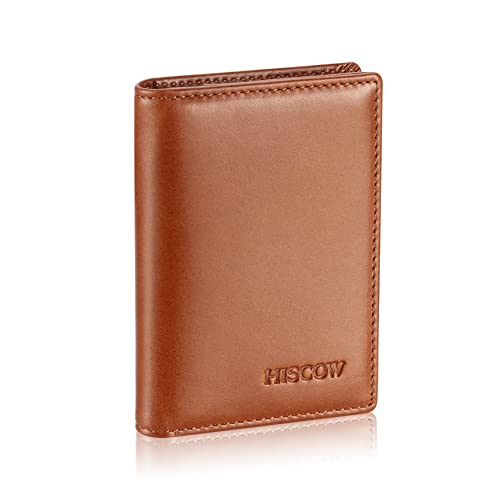Image of HISCOW Business Card Holder with Large Compartment - Full Grain Leather