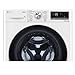 LG Electronics F4WV708P1E, Klasse A, Frontlader-Waschmaschine 8 Kg, Wi-Fi, AI Direct Drive, Tiefenreinigung mit Dampf, TurboWash 360°, Größere Kapazität, Außentür aus gehärtetem Glas, Weiß