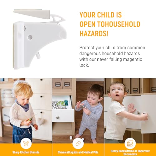 Axfvd CABINET LOCKS BABY PROOFING Cabinet Locks Children Proofing - Magnetic Baby Proof Cabinet Drawers Locks thumb #2