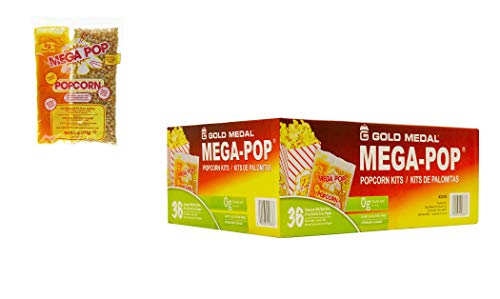 mega pop popcorn 8 oz - Perfectware 8oz Popcorn Portion Packs- Case of 36 Packs