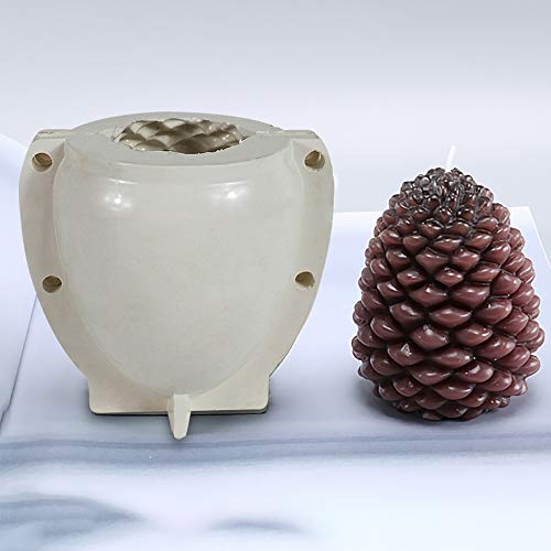 FUOBECIE Tannenzapfen-Kerzenform, zum Selbermachen, klassische Tannenzapfen-Kerzenform, langlebig, Gummi, Tannenzapfen… – Bild 6