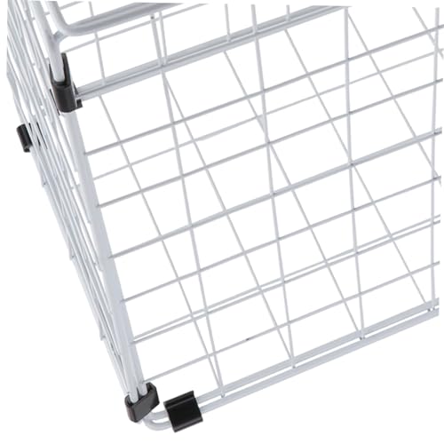 Cage pour chat pliable en fer noir avec poignée de transport intégrée - 5
