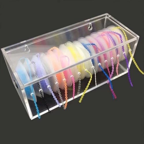 Caja de cadena de potencia de acrílico transparente para proteger material de ortodoncia 4