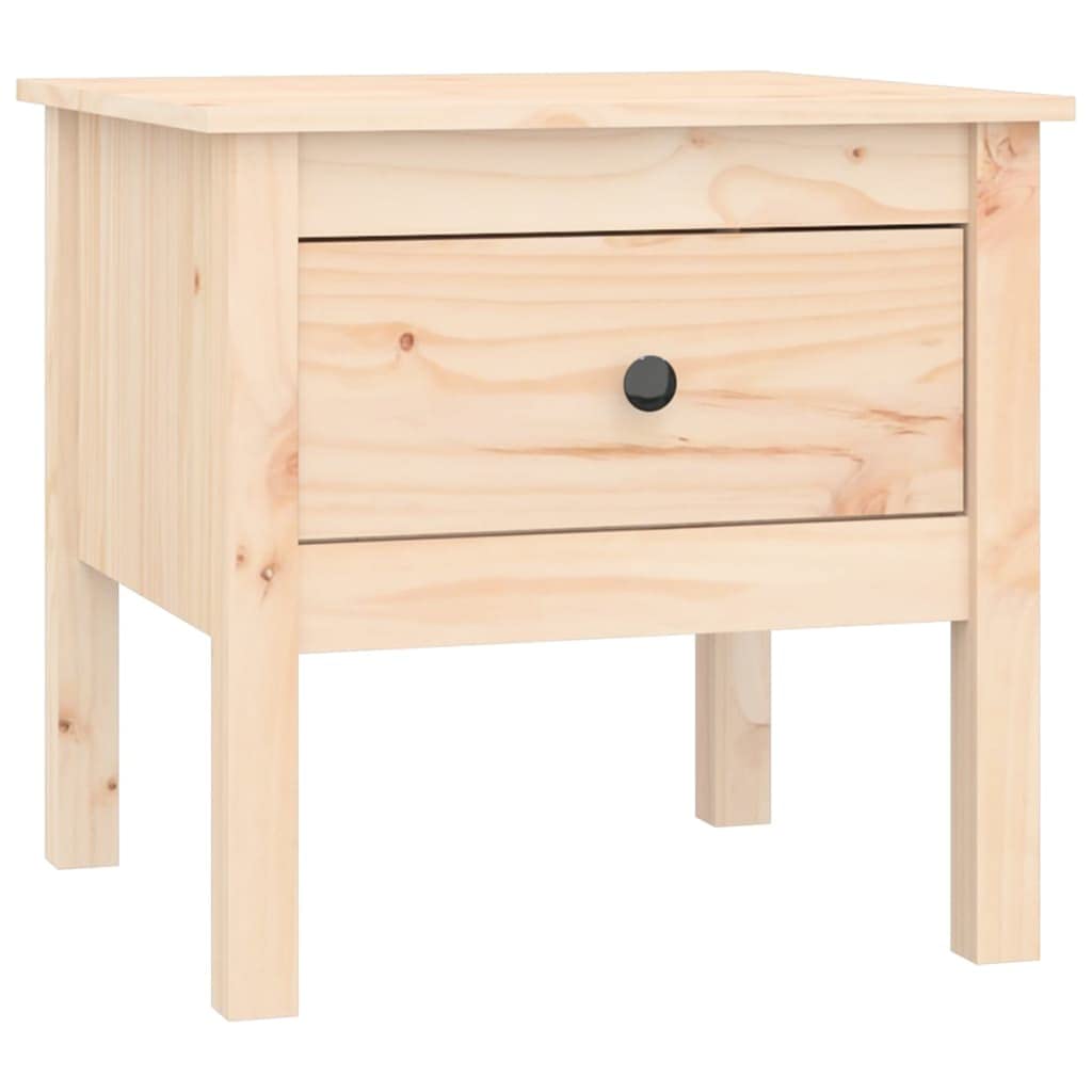 Generisch Table d'appoint 50 x 50 x 49 cm en pin massif avec tiroir
