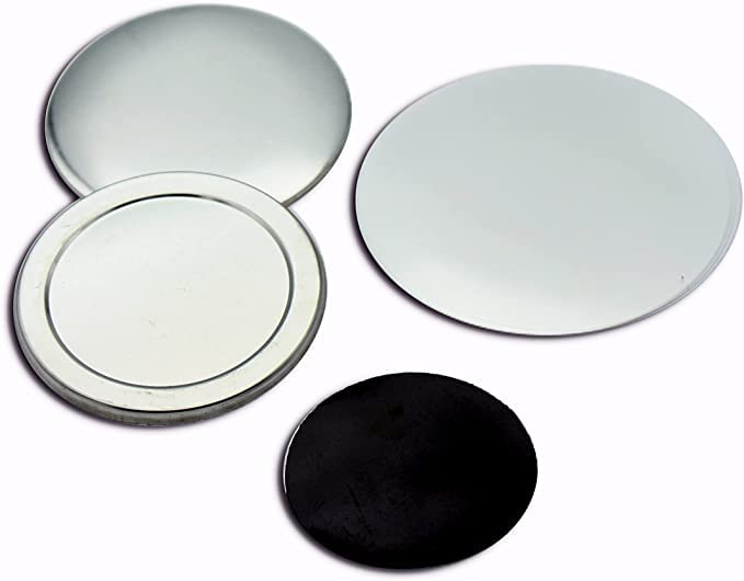 ChiButtons 75mm Metric Rubber Magnet Fridge Button 200 Sets with Magnet, Upper Shell, Mylar Film & Metal Cover (Official ChiButtons Supplies)