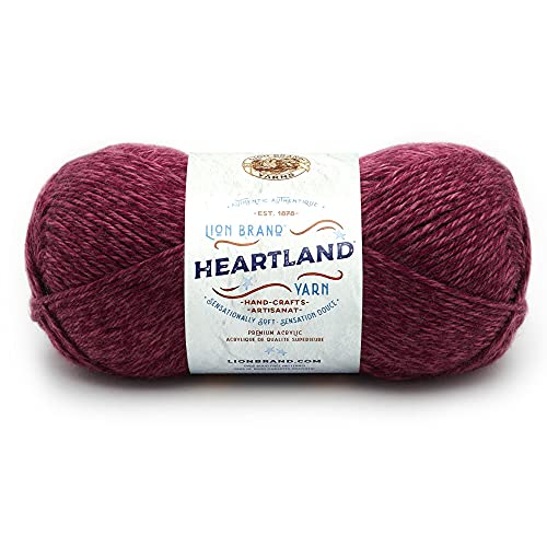 Image of Lion Brand Yarn, Worsted-Weight Heartland Yarn for Knitting, Crocheting, and Crafting, Badlands, 1 Pack