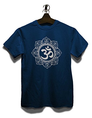 shirtminister Om Symbol White T-Shirt Dunkelblau-Navy M