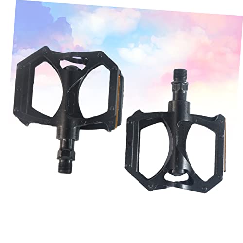 Toyvian 1 Pair Aluminum Alloy Platform Pedals Nonslip Flat Mountain Bike Pedals for Outdoor Cycling Durable Lightweight for Cross Folding Road and4