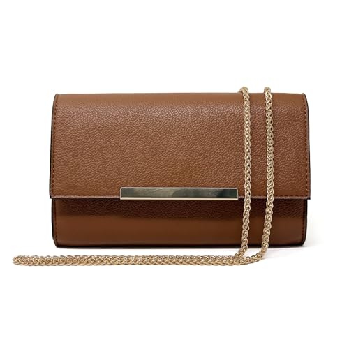 Image of AFKOMST Clutch Purses for Women Small Convertible Wristlet and Evening Bag | Vegan Leather, Fits 6.7-inch Phone /Passport, Versatile for Formal Events /Prom /Wedding /Cocktail /Night Out /Daily Use