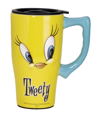 Looney Tunes Tweety Face Travel Mug, Yellow