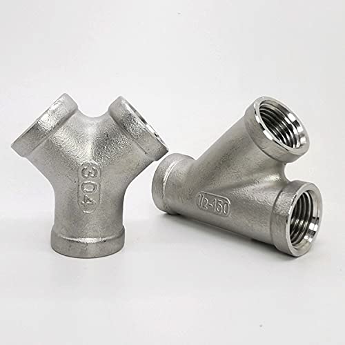 Connector, 1/4"3/8" 1/2"3/4" 1"1-1/4" 1-1/2"2" BSP Vrouwelijke Y Vorm 3 Manieren Connector Koppel Splicer Splitter, 304 Roestvrij Passende 1pc (Color : R Shape, Size : 3/4") - Image 4