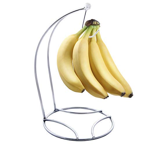 Home & StyleChrome Banana Tree Holder - Rust Resistant, Prevents Bruising & Spoiling, Sleek Kitchen Organizer for Hanging Fruit by Dependable Industries Inc. Essentials