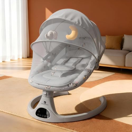 Image of StarAndDaisy Baby Rockers for 0 to 2 Years, Baby Multi Functional Rocker for Babies (601-GreyFlower)